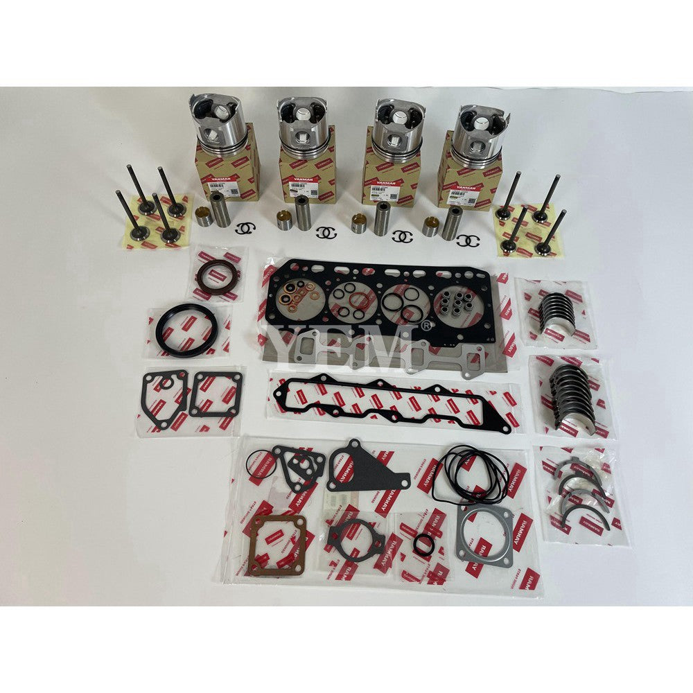 YANMAR 4TNV88 EXCAVATOR ENGINE PARTS 4TNV88 PISTON WITH FULL GASKET BEARINGS VALVE KIT For Yanmar