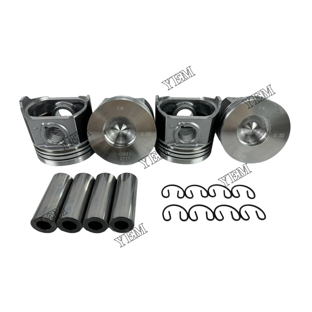 4pcs 1G831-2910 V2403 OEM Piston STD & Pin &Circlip For Kubota V2403 diesel engines