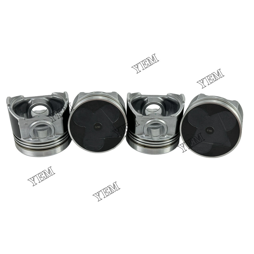 4pcs V3300 V3300-IDI OEM Piston STD & Pin &Circlip For Kubota V3300 V3300-IDI diesel engines For Kubota