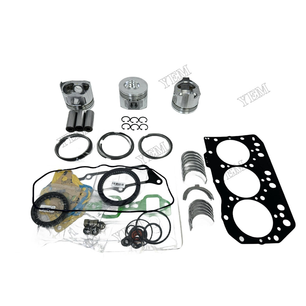 3D78-1 Piston With ring set Gasket kit main and connecting rod bearings Set For Yanmar Foe Yanmar