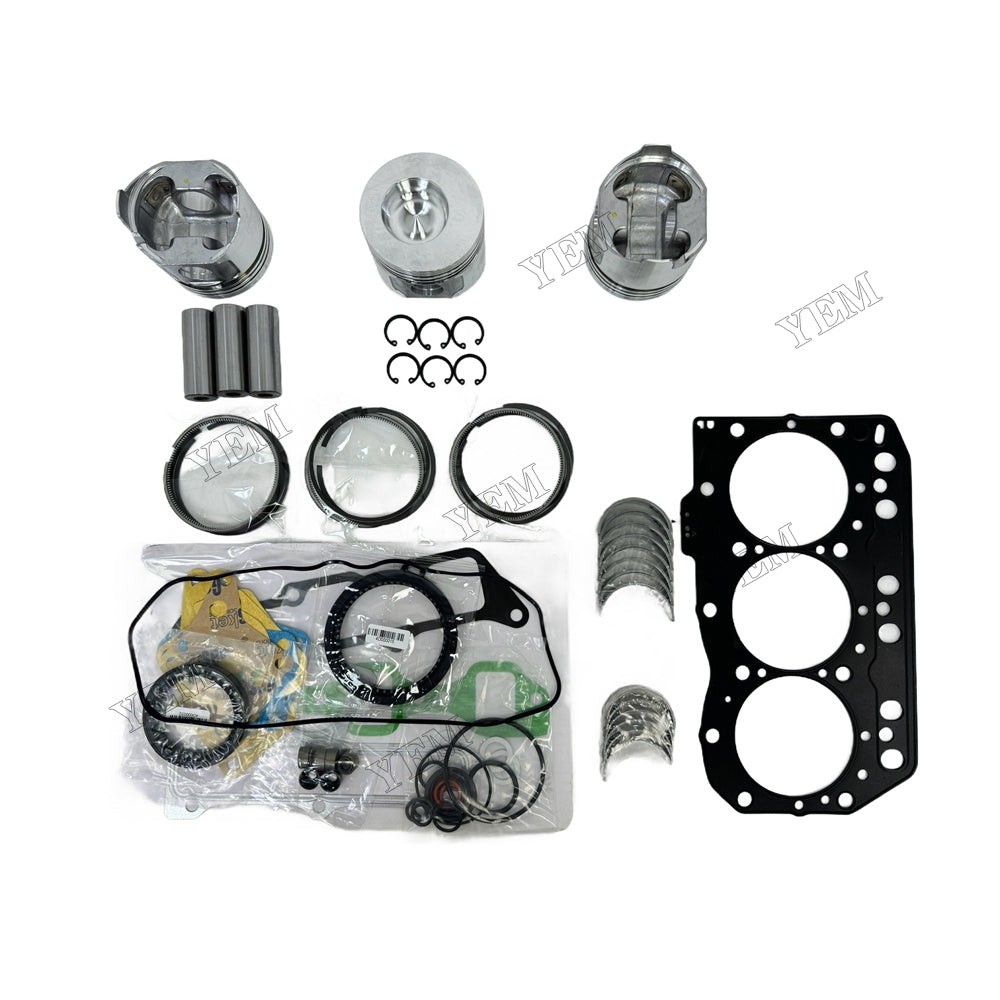 Piston and piston ring set Gasket kit main and connecting rod bearings For Yanmar 3TN78 Engine