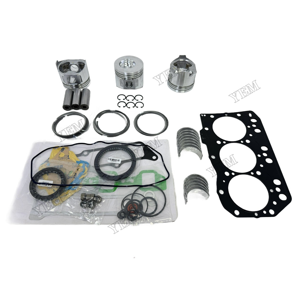 Piston and piston ring set Gasket kit main and connecting rod bearings For Yanmar 3TNE82 Engine Foe Yanmar