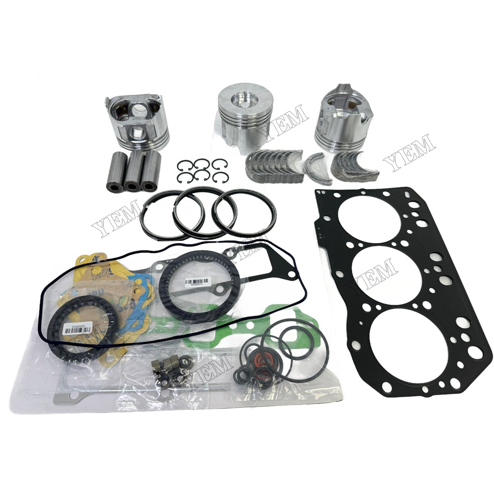 3TNV82A Piston With ring set Gasket kit main and connecting rod bearings Set For Yanmar