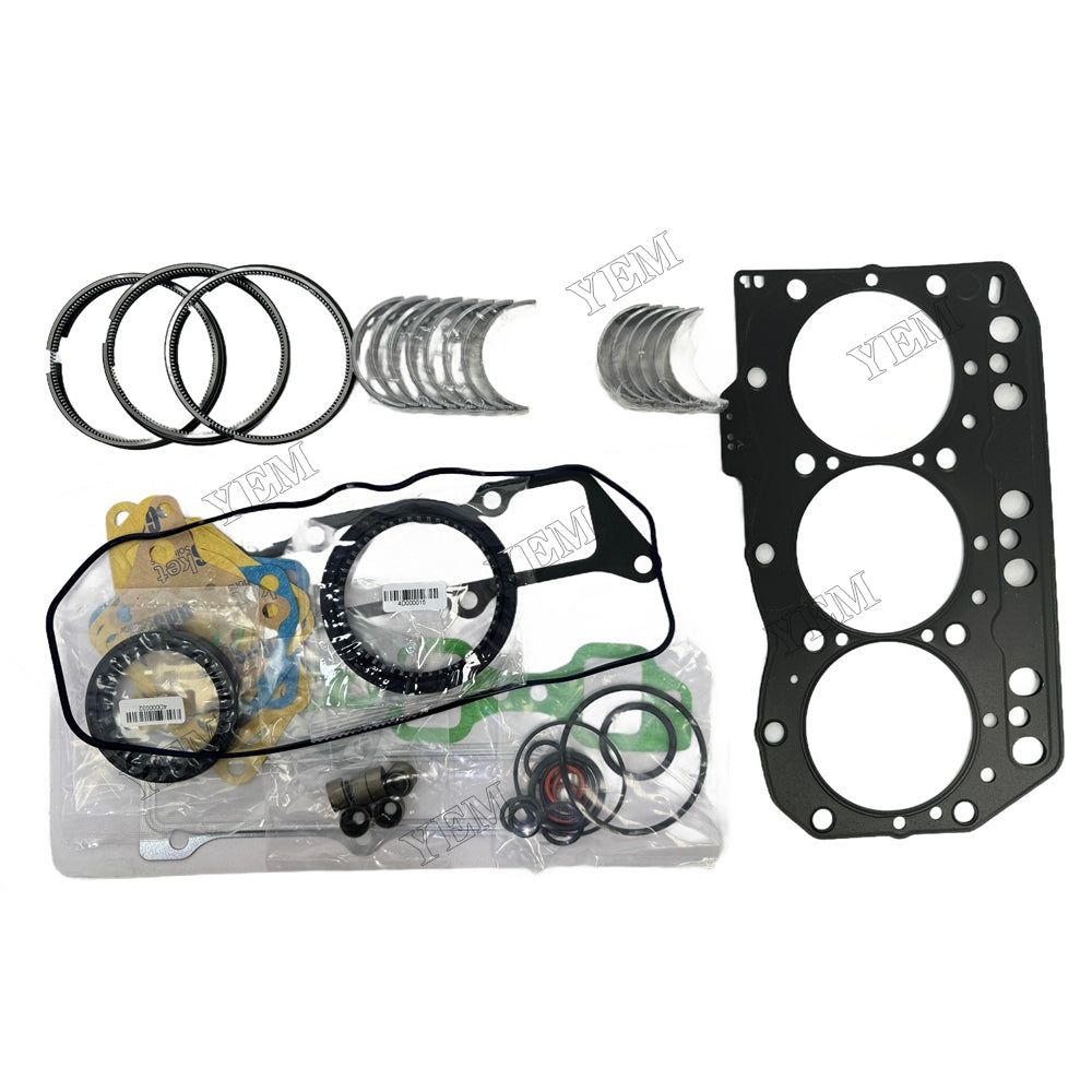 Piston ring set Gasket kit main and connecting rod bearings For Yanmar 3TNV82 Engine