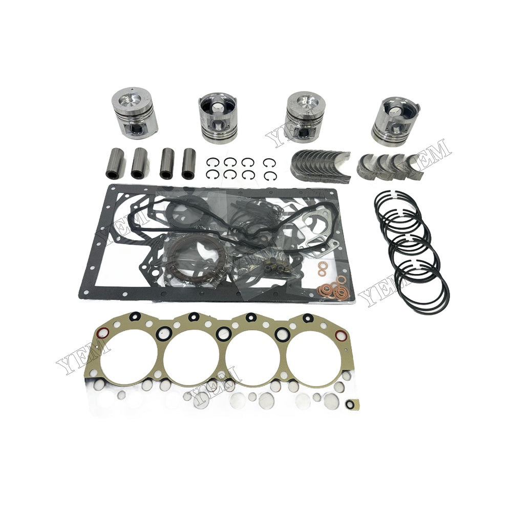 Piston and piston ring set Gasket kit main and connecting rod bearings For Mitsubishi 3044 Engine