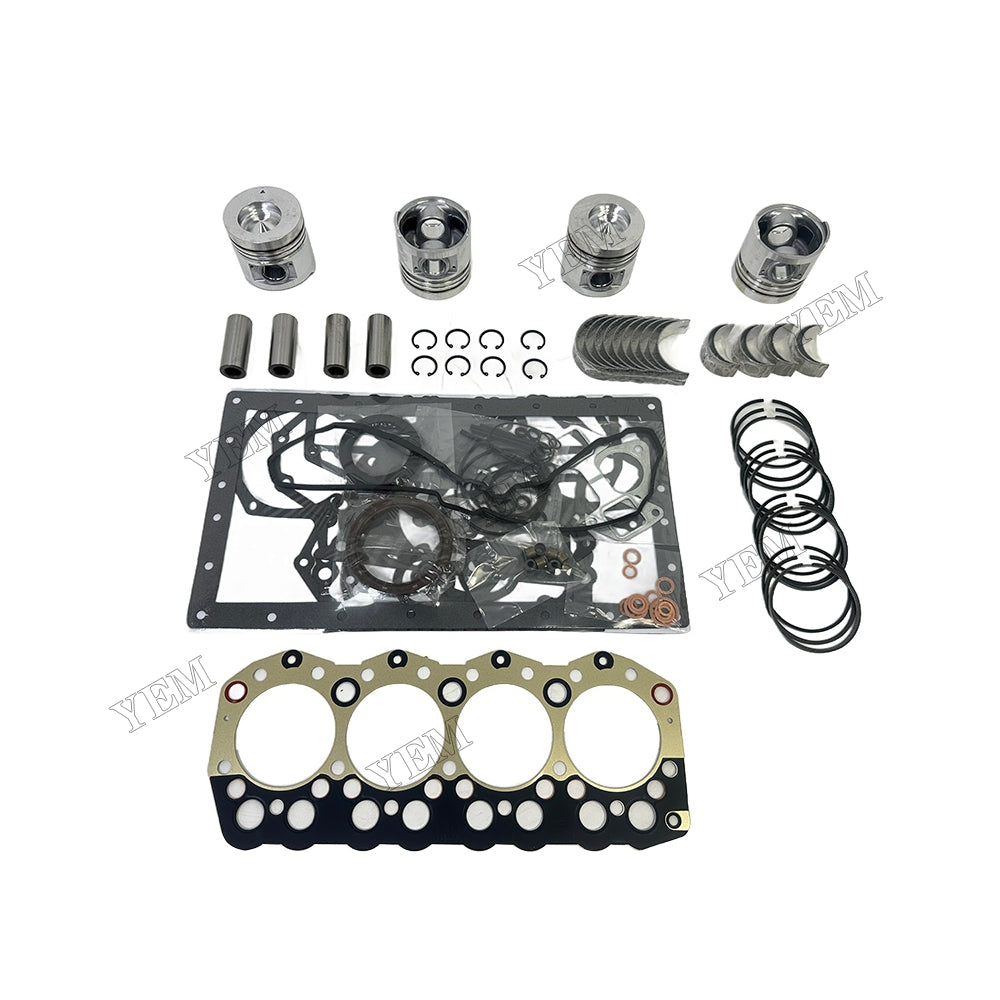 Piston and piston ring set Gasket kit main and connecting rod bearings For Mitsubishi 3044 Engine Foe Caterpillar