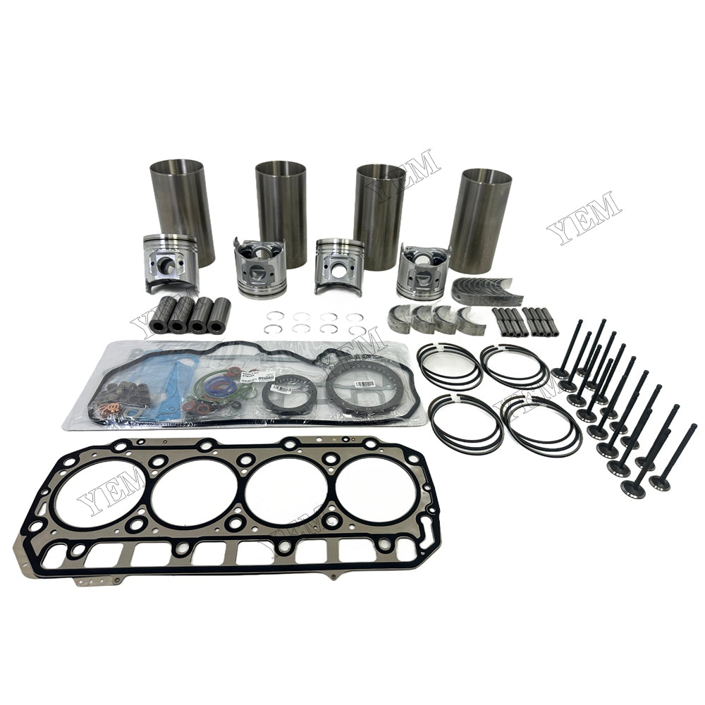 16V Engine Overhaul Kit Main And Rod bearings Gasket Set Valve Guide For Yanmar D3.4 Engine