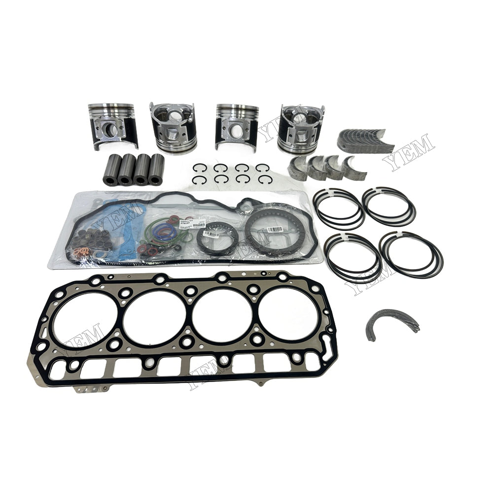 16V Piston With ring set Gasket kit main and connecting rod bearings Set For Yanmar D3.1 Engine