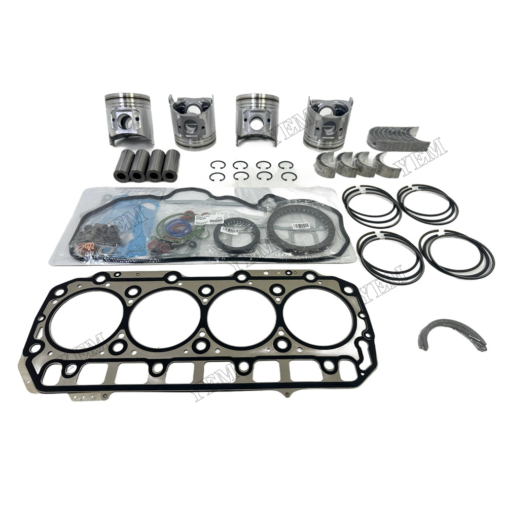 16V Piston With ring set Gasket kit main and connecting rod bearings Set For Yanmar D3.4 Engine