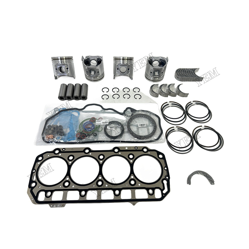 16V Piston With ring set Gasket kit main and connecting rod bearings Set For Yanmar D3.4 Engine Foe Volvo