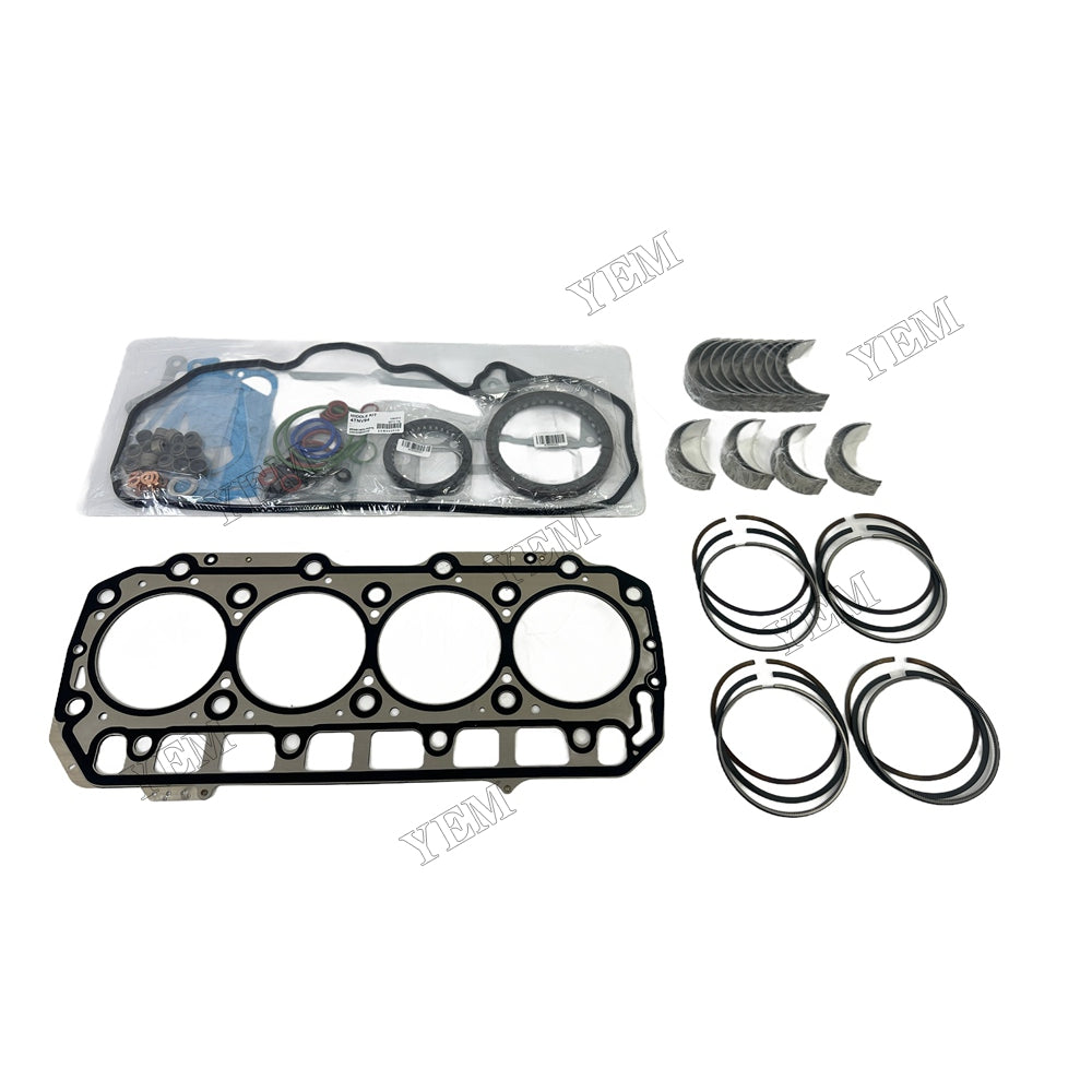 16V Piston ring set Gasket kit main and connecting rod bearings For Yanmar D3.4 Engine