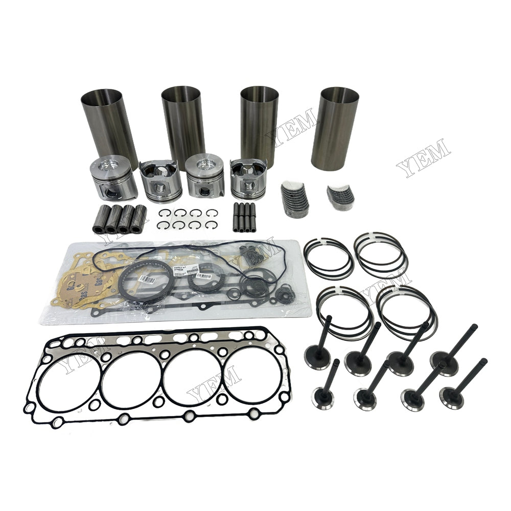 Engine Overhaul Kit Main And Rod bearings Gasket Set Valve Guide For Yanmar 4TNE88 Engine