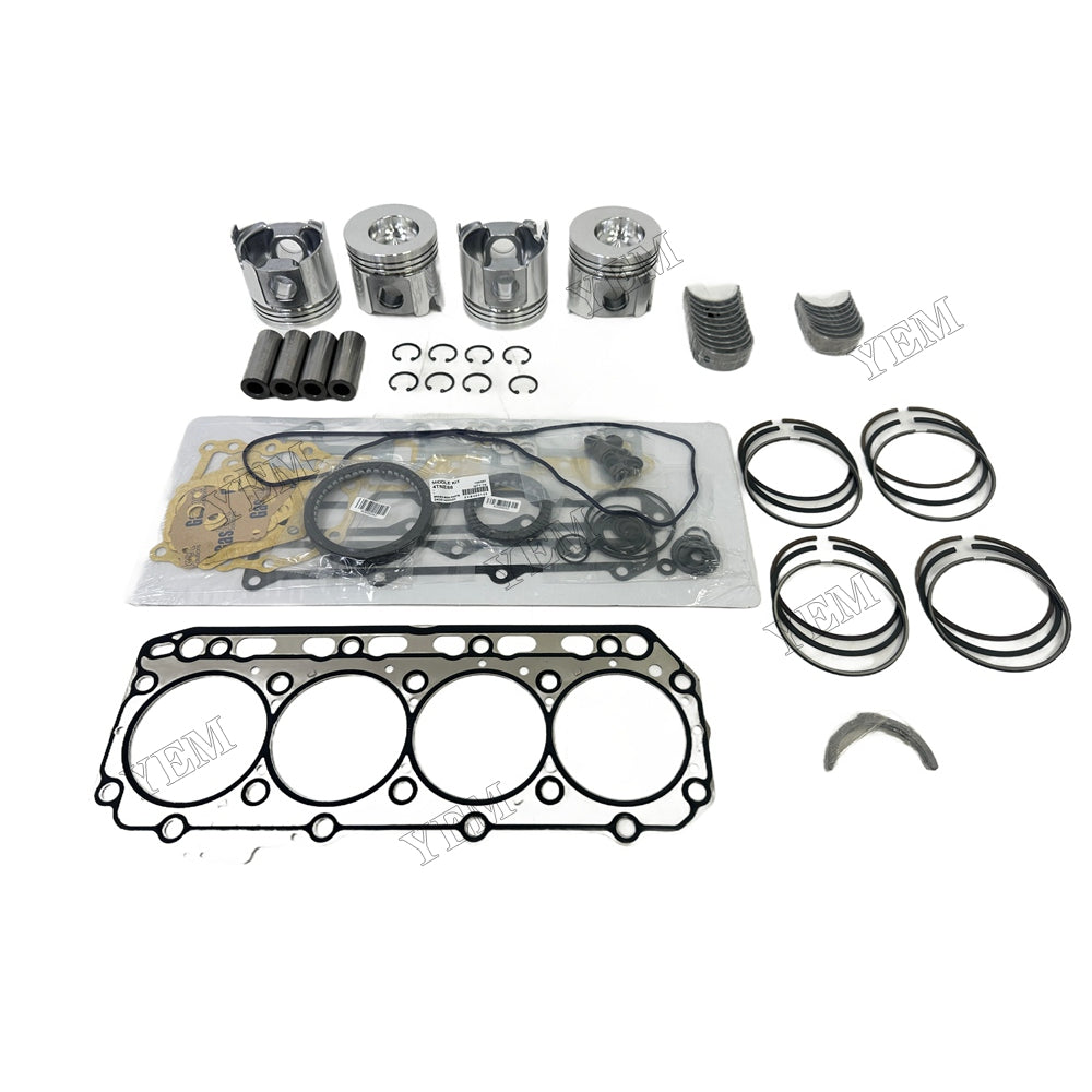 Piston With ring set Gasket kit main and connecting rod bearings Set For Yanmar 4TNE88 Engine Foe Yanmar