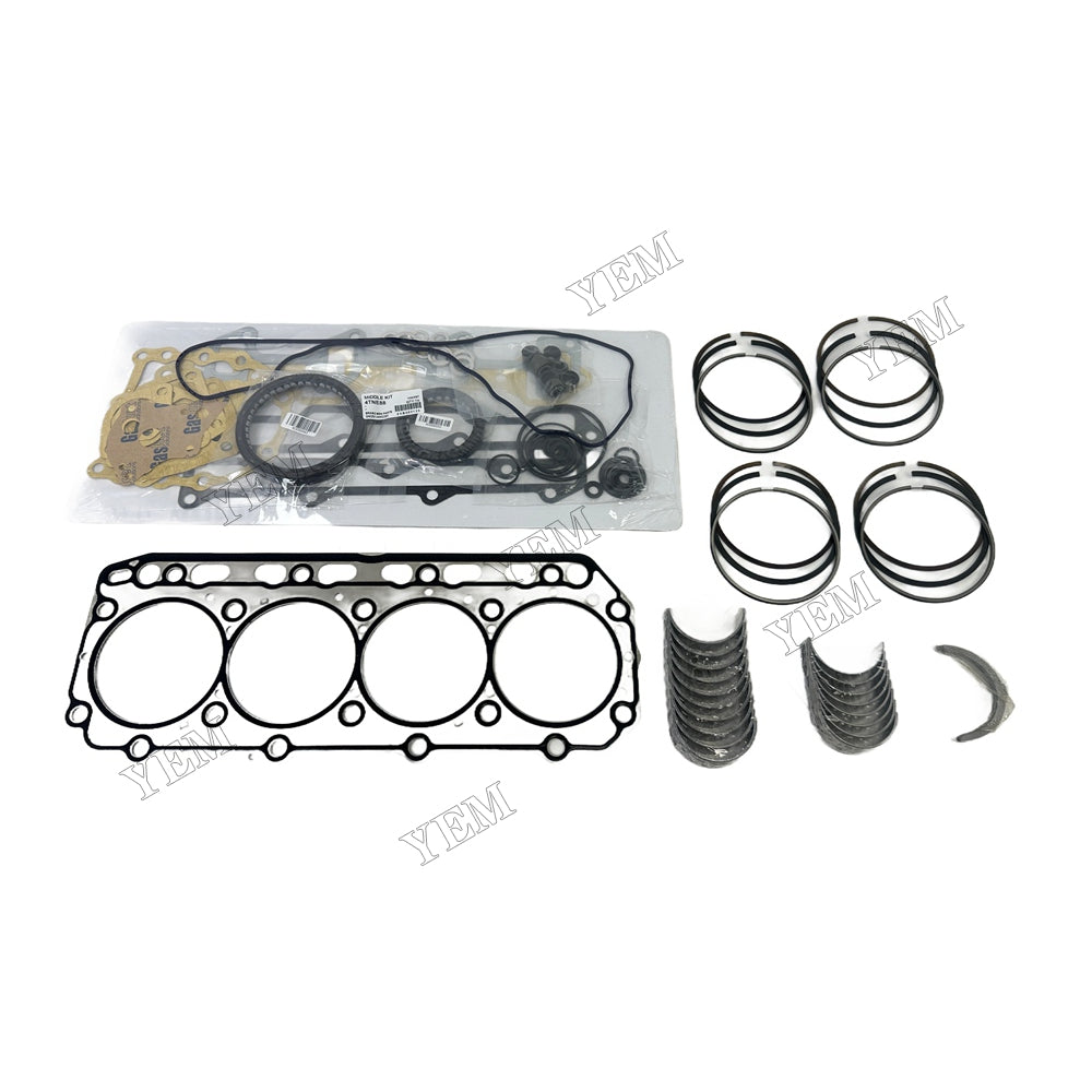 4TNE88 Piston ring set Gasket kit Crankshaft and Rod Bearings Set For Yanmar Foe Yanmar