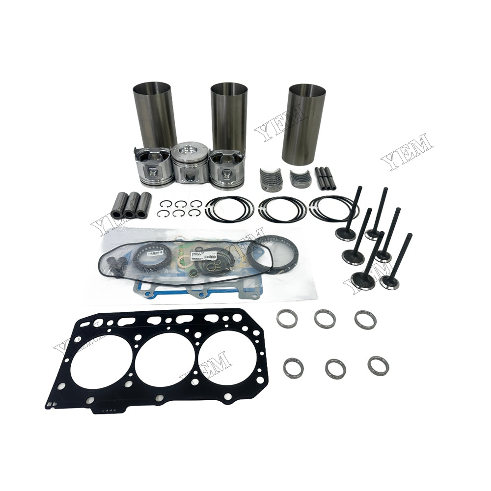 3TNV88 Overhaul Rebuild Kit Gasket Main and Connecting rod bearings Valve Kit For Yanmar Foe Yanmar
