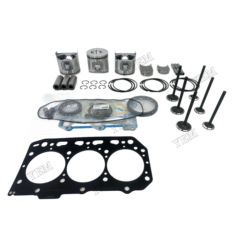 3TNE88 Engine Overhaul Kit Main And Rod bearings Gasket Set Valve Guide For Yanmar