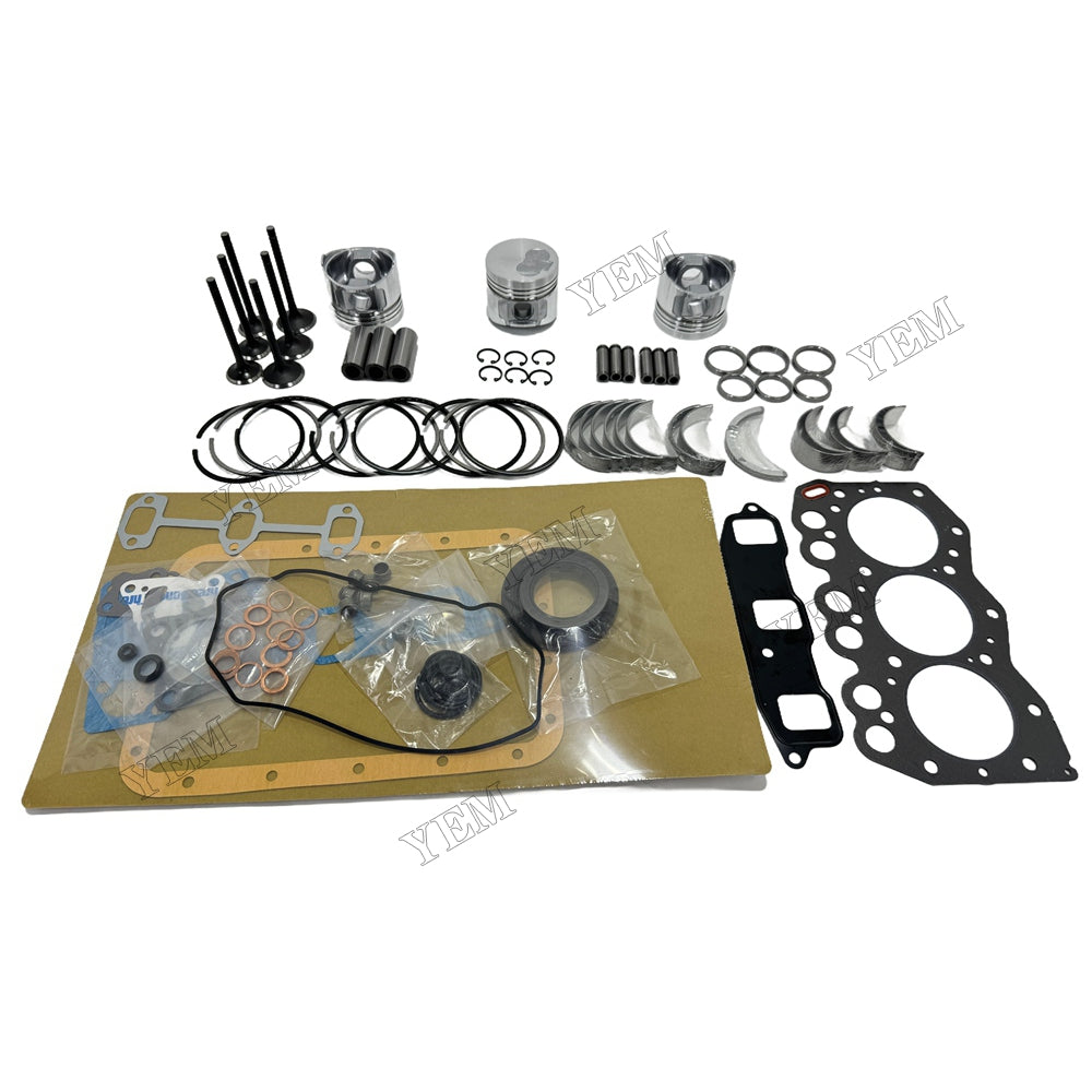 Piston W Ring Kit Gasket Set Main Connecting rod bearings Set Valve Train For Yanmar 3TNA68 Engine