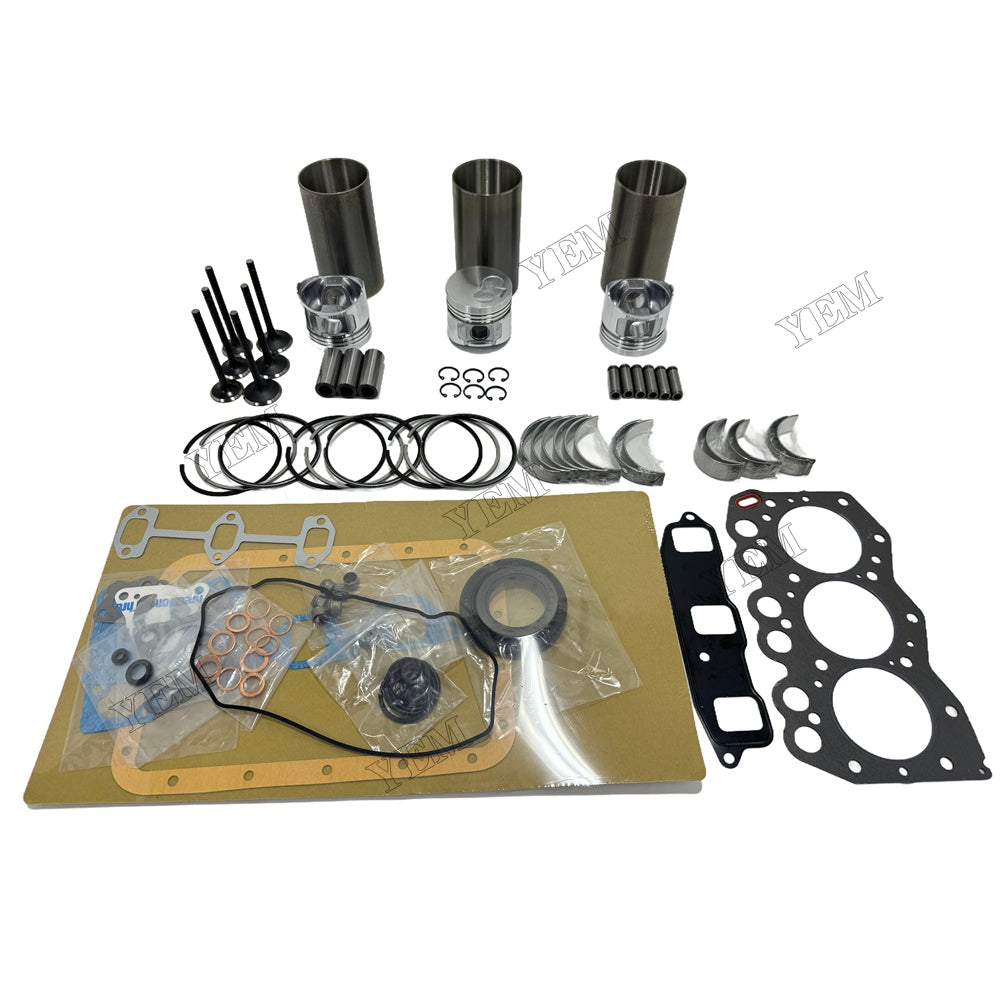 Engine Overhaul Kit Main And Rod bearings Gasket Set Valve Guide For Yanmar 3TNE68 Engine