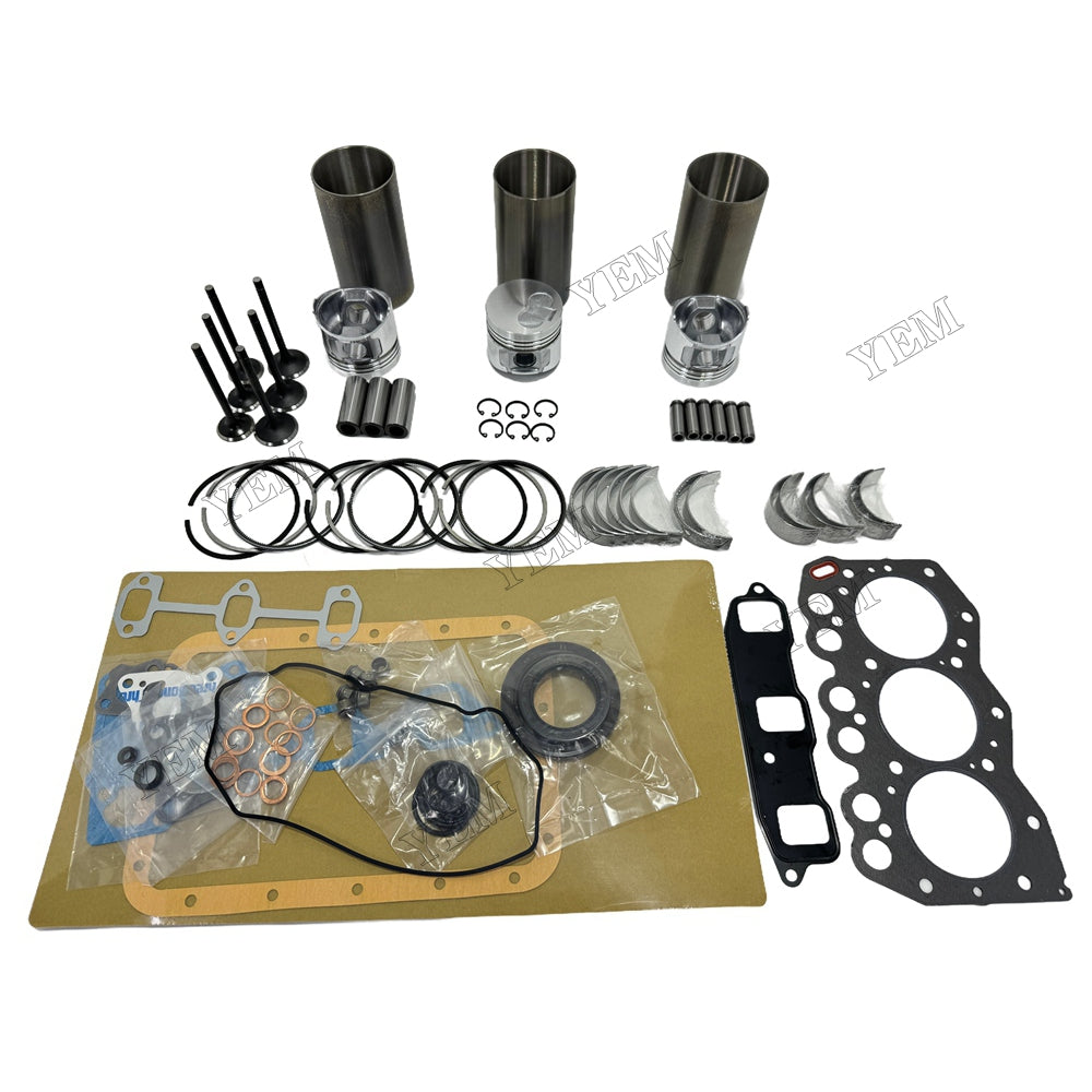 Engine Overhaul Kit Main And Rod bearings Gasket Set Valve Guide For Yanmar 3TNE68 Engine Foe Yanmar