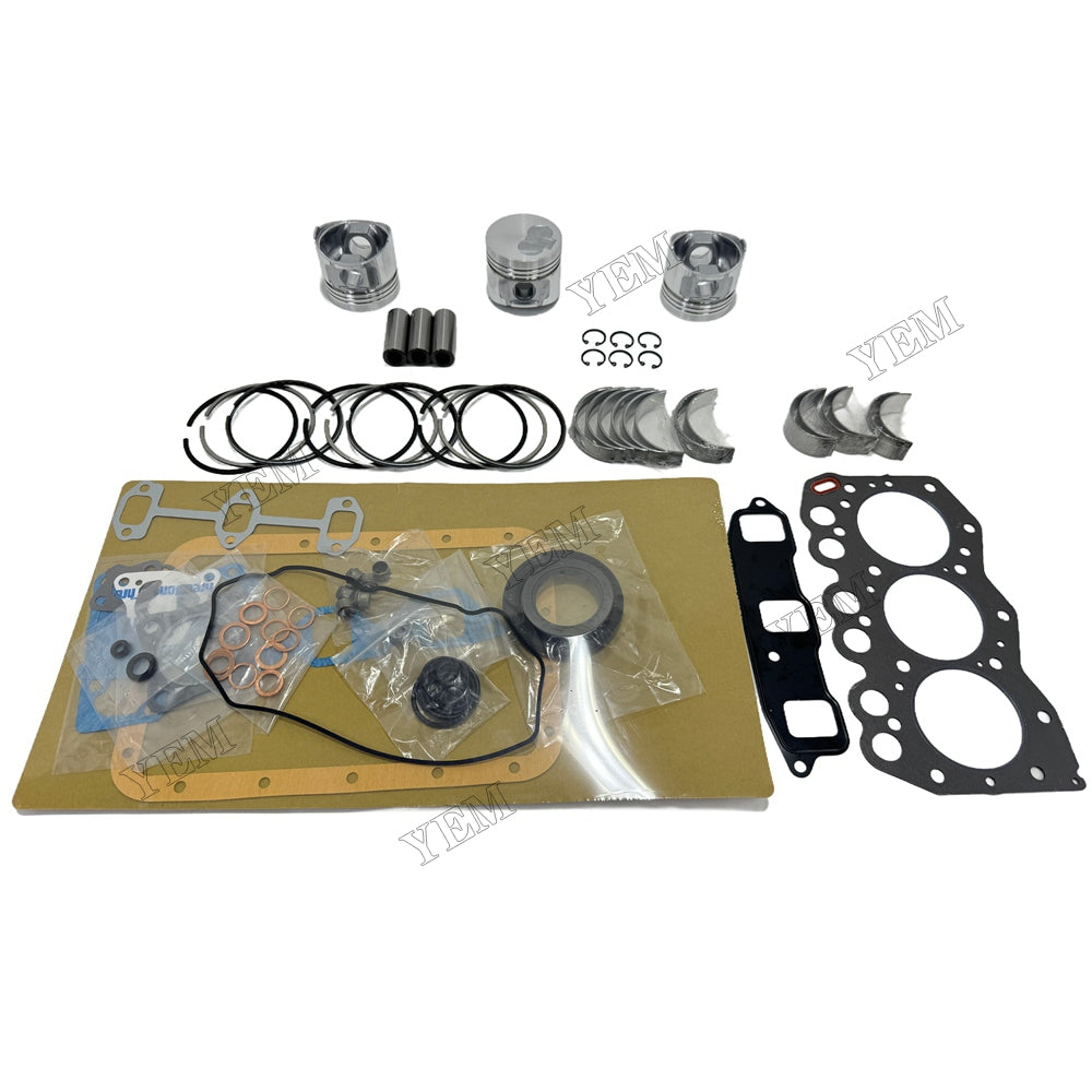 Piston and piston ring set Gasket kit main and connecting rod bearings For Yanmar 3TN66 Engine Foe Yanmar