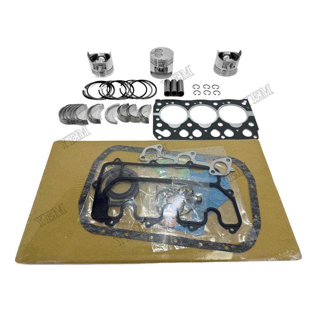 3LB1 Piston and piston ring set Gasket kit main and connecting rod bearings For Isuzu