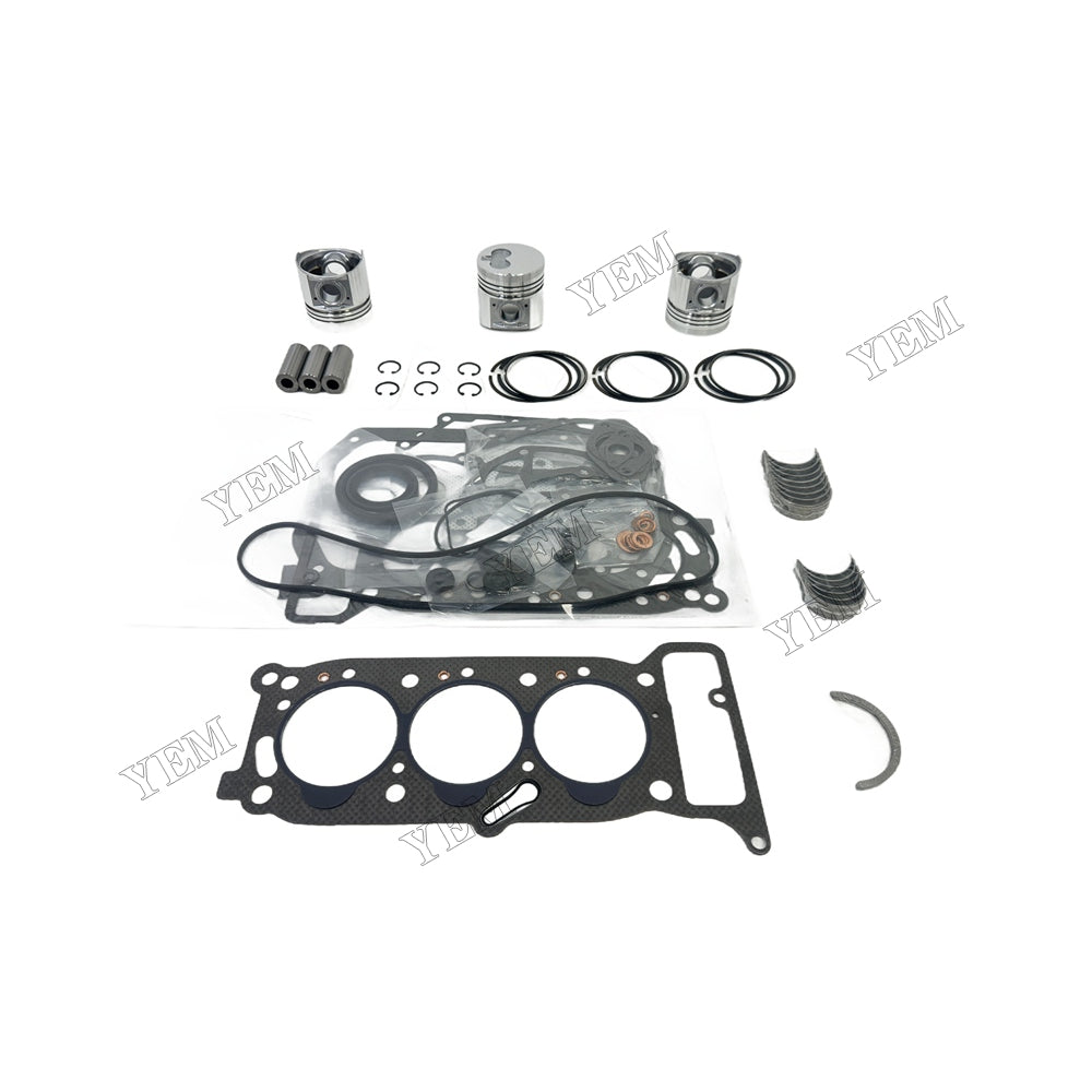 Piston With ring set Gasket kit main and connecting rod bearings Set For Isuzu 3KR1 Engine Foe Isuzu