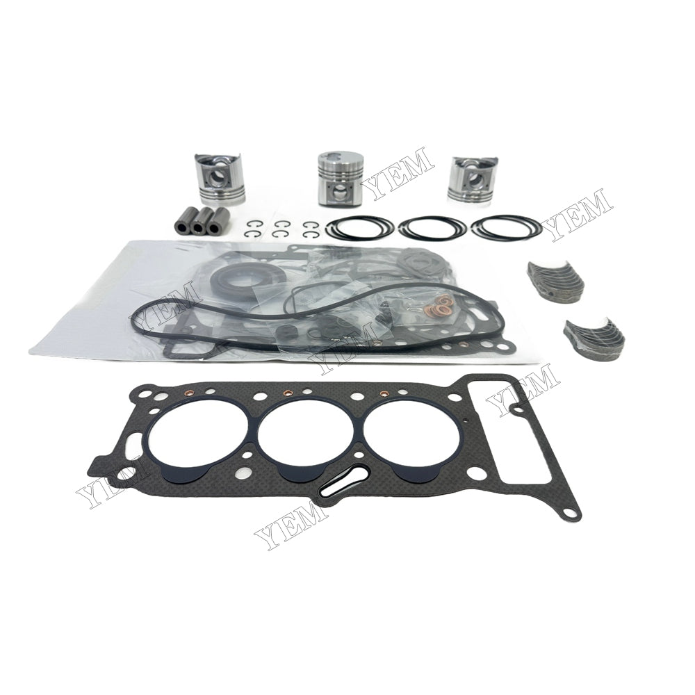3KR1 Piston and piston ring set Gasket kit main and connecting rod bearings For Isuzu