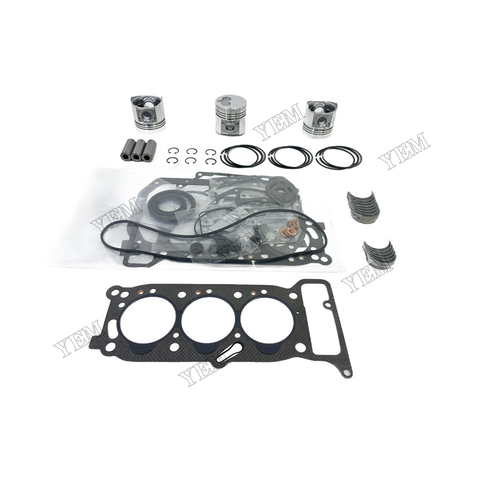 3KR1 Piston and piston ring set Gasket kit main and connecting rod bearings For Isuzu Foe Isuzu