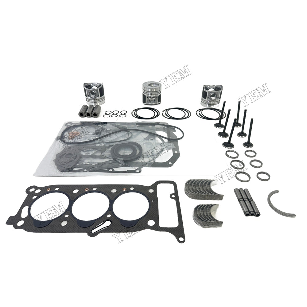 3KR2 Piston W Ring Kit Gasket Set Main Connecting rod bearings Set Valve Train For Isuzu