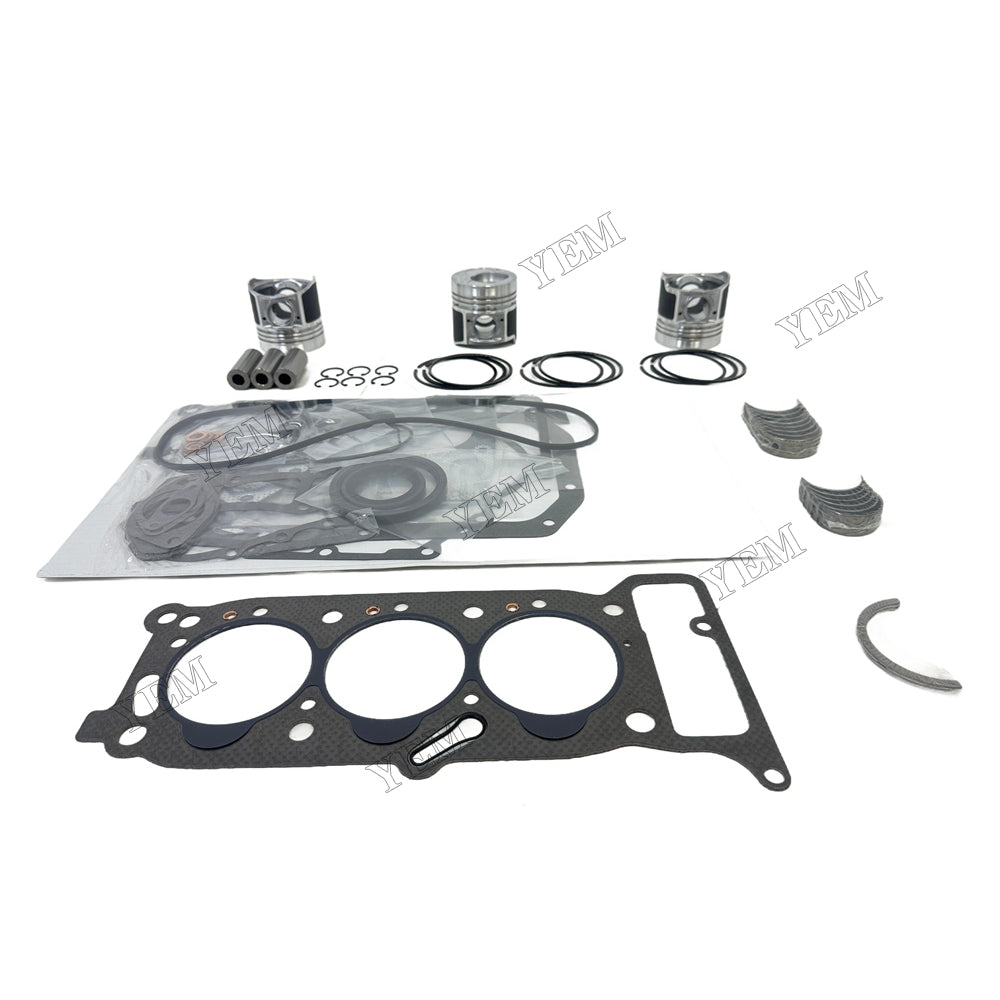 Piston With ring set Gasket kit main and connecting rod bearings Set For Isuzu 3KR2 Engine