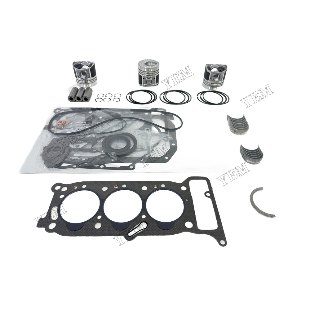 Piston With ring set Gasket kit main and connecting rod bearings Set For Isuzu 3KR2 Engine Foe Isuzu