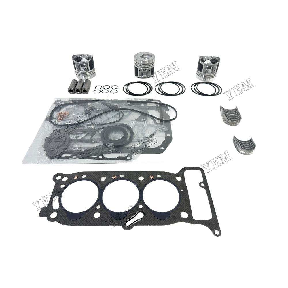 3KR2 Piston and piston ring set Gasket kit main and connecting rod bearings For Isuzu Foe Isuzu
