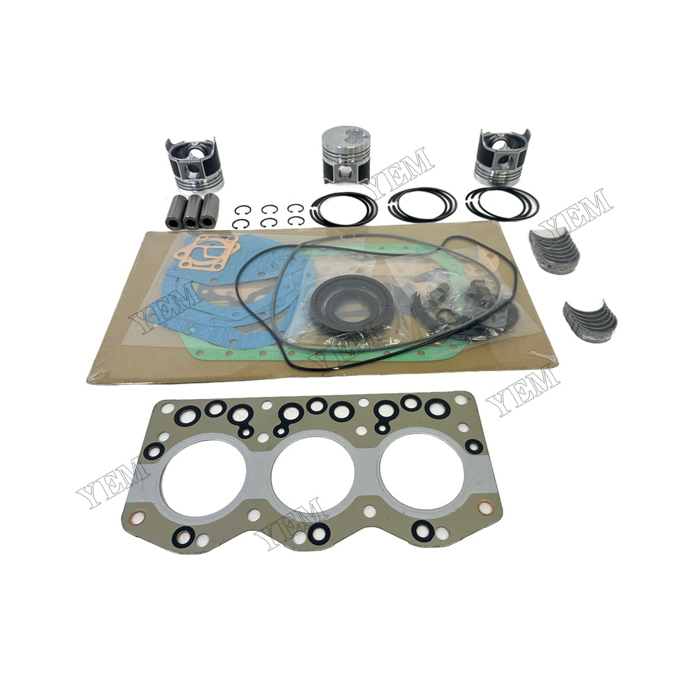 Piston and piston ring set Gasket kit main and connecting rod bearings For Isuzu 3AE1 Engine Foe Isuzu