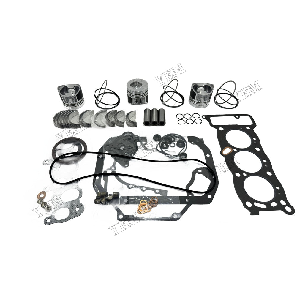 Piston With ring set Gasket kit main and connecting rod bearings Set For Isuzu 3KC1 Engine
