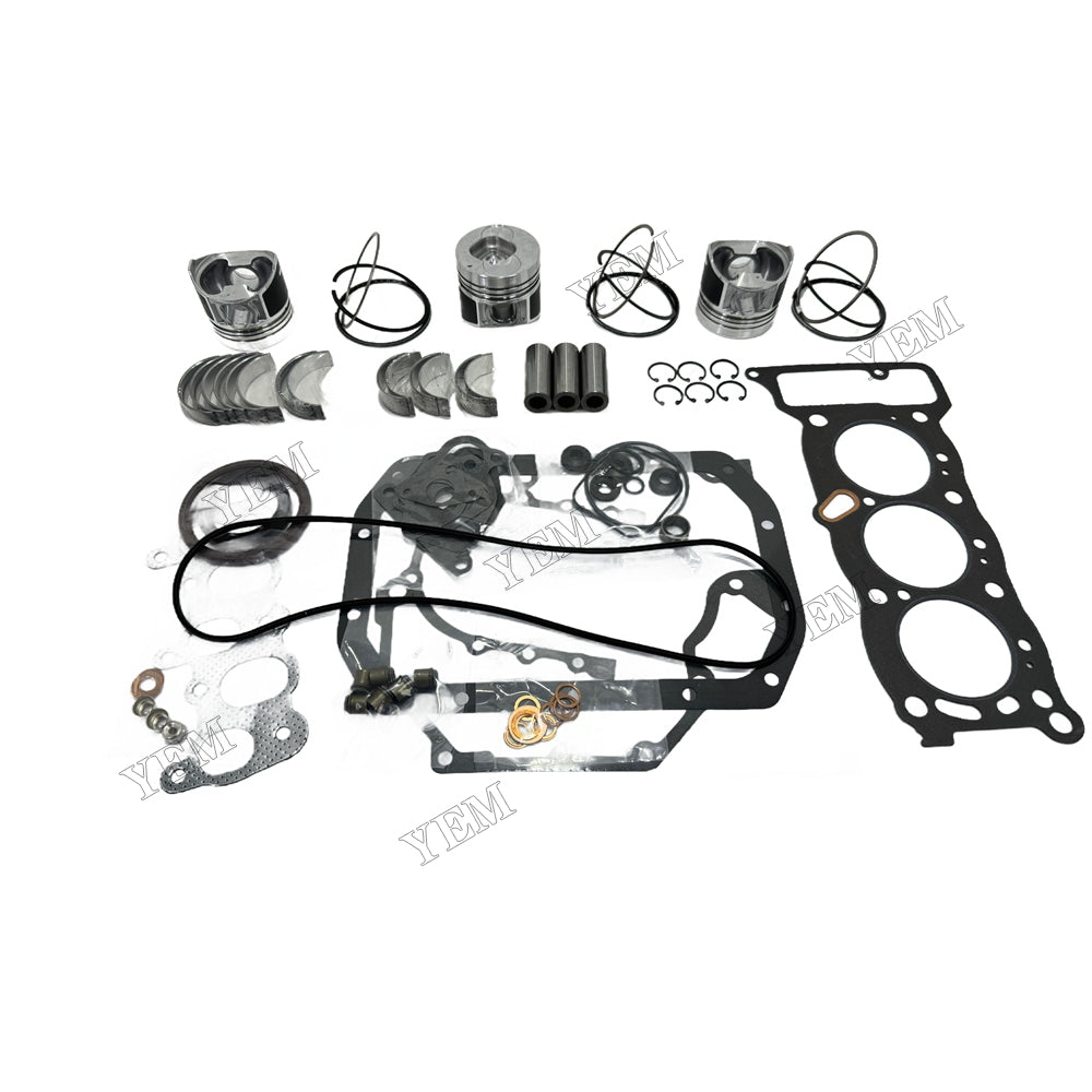 3KC1 Piston and piston ring set Gasket kit main and connecting rod bearings For Isuzu