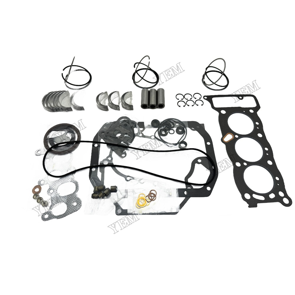 Piston ring set Gasket kit main and connecting rod bearings For Isuzu 3KC1 Engine