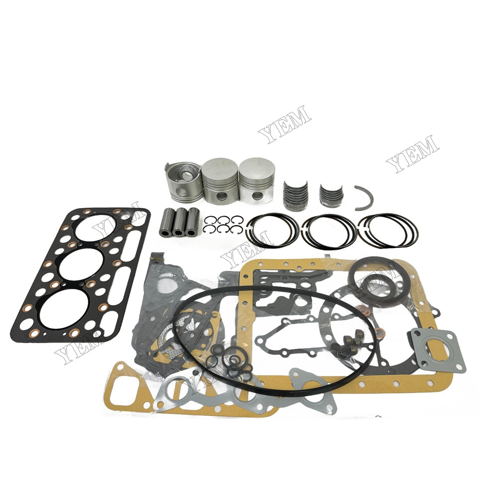 Piston With ring set Gasket kit main and connecting rod bearings Set For Kubota D1101 Engine
