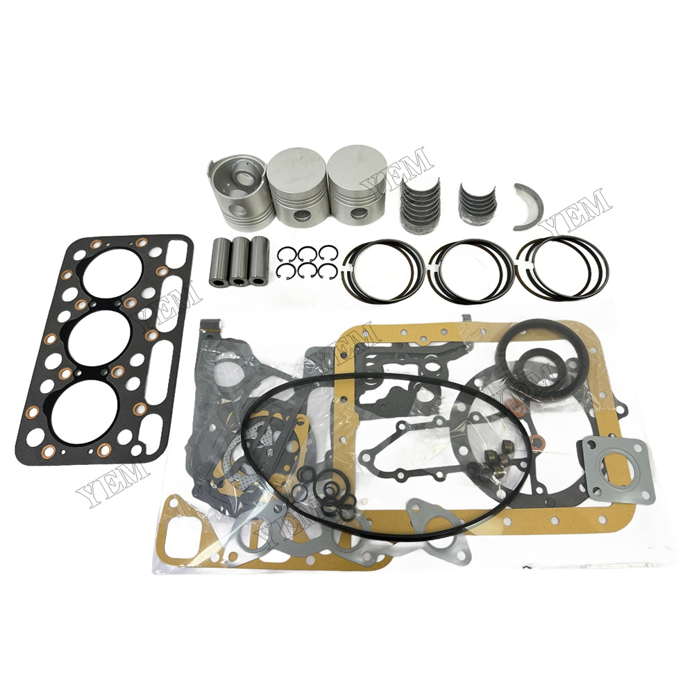 Piston With ring set Gasket kit main and connecting rod bearings Set For Kubota D1101 Engine Foe Kubota