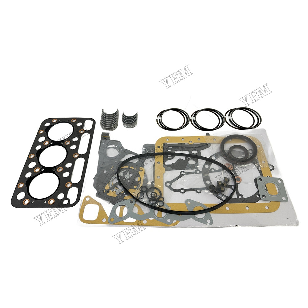 Piston ring set Gasket kit main and connecting rod bearings For Kubota D1101 Engine