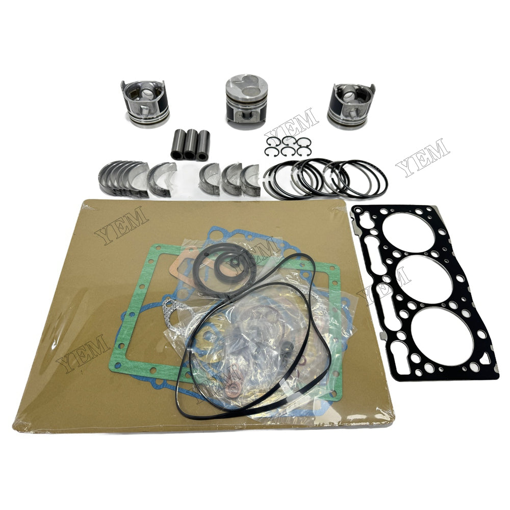 D1105 Piston and piston ring set Gasket kit main and connecting rod bearings For Kubota