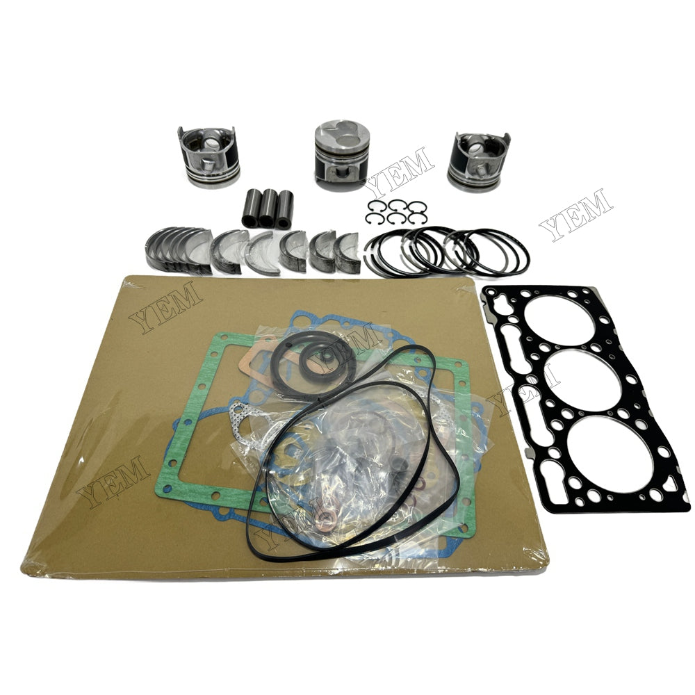 Piston With ring set Gasket kit main and connecting rod bearings Set For Kubota D1005 Engine
