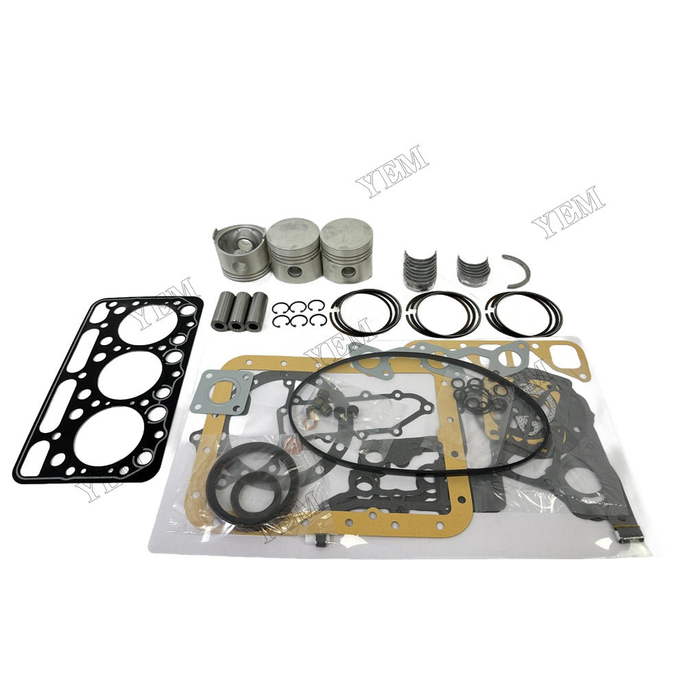 Piston With ring set Gasket kit main and connecting rod bearings Set For Kubota D1302 Engine
