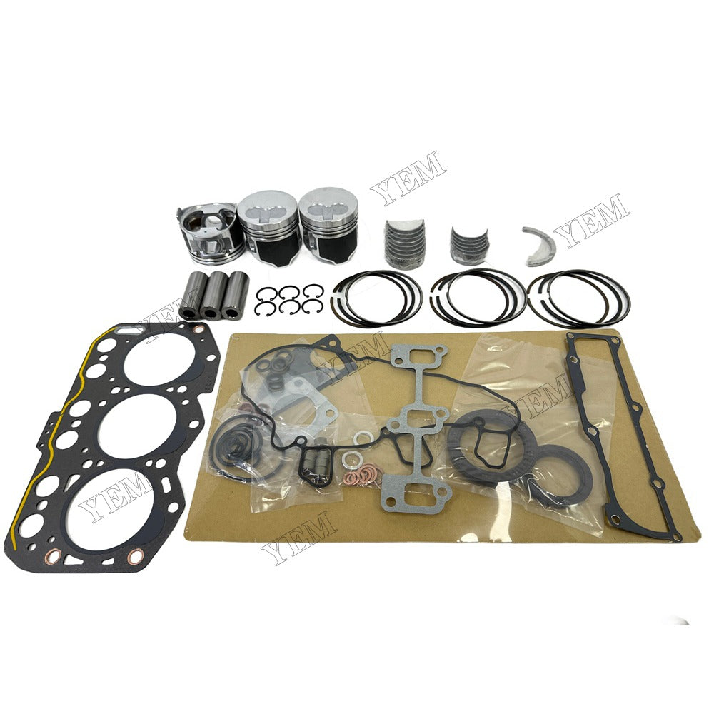 3YM30AE Piston With ring set Gasket kit main and connecting rod bearings Set For Yanmar Foe Yanmar