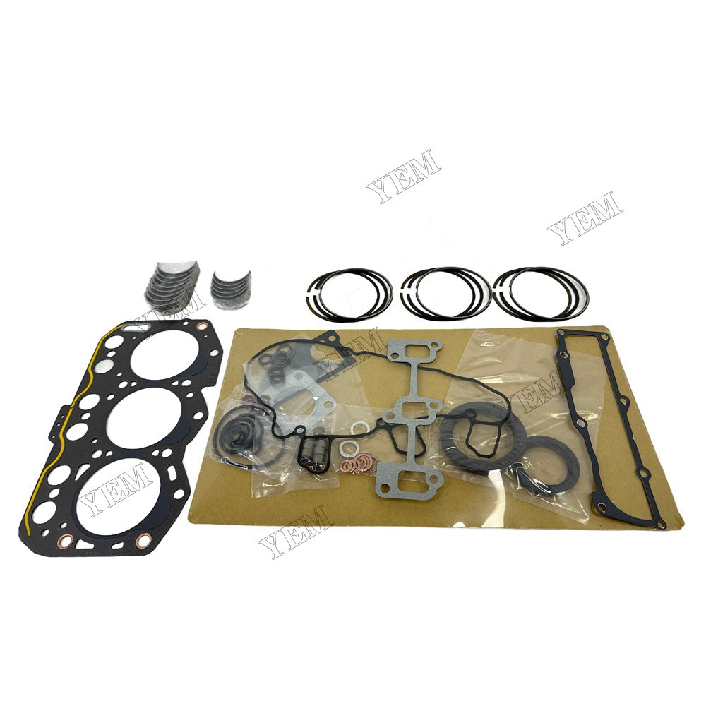 Piston ring set Gasket kit main and connecting rod bearings For Yanmar 3YM30 Engine