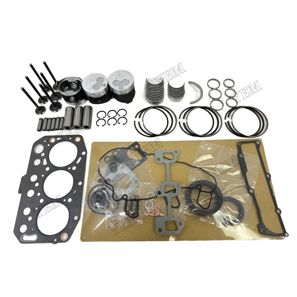 Piston W Ring Kit Gasket Set Main Connecting rod bearings Set Valve Train For Yanmar 3TNV70 Engine
