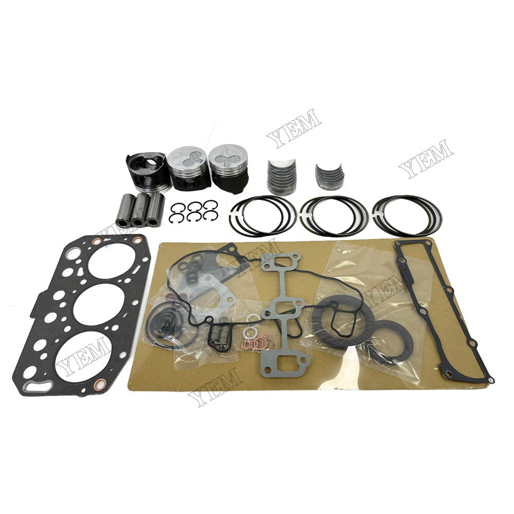 Piston and piston ring set Gasket kit main and connecting rod bearings For Yanmar 3TNV70 Engine