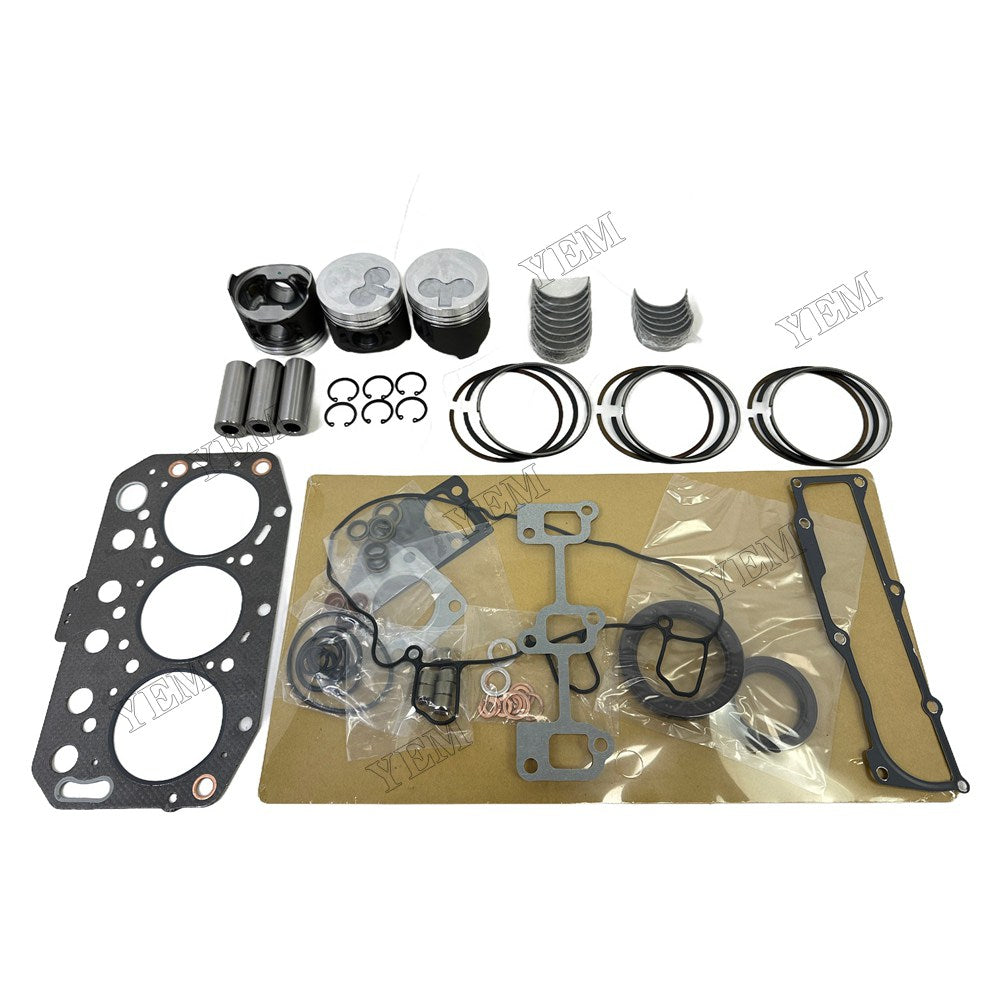 Piston and piston ring set Gasket kit main and connecting rod bearings For Yanmar 3TNV70 Engine Foe Yanmar