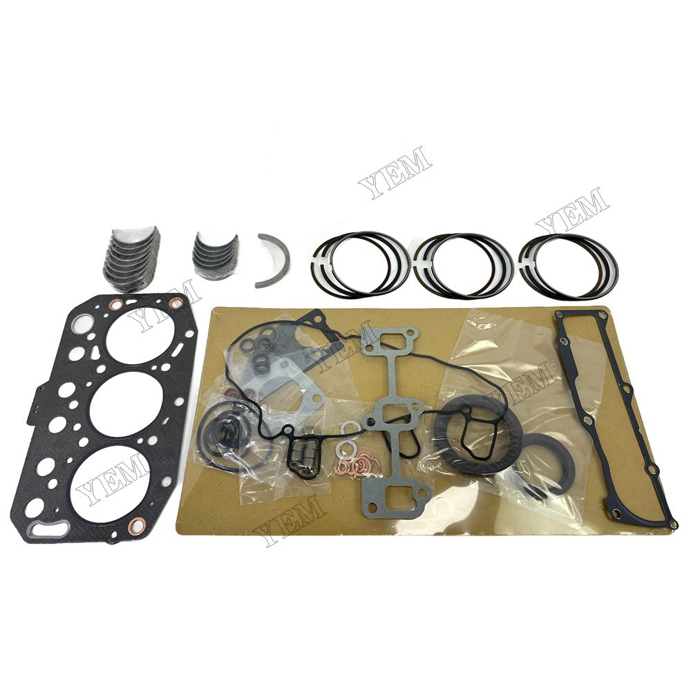 Piston ring set Gasket kit Crankshaft and Rod Bearings Set For Yanmar 3TNV70 Engine