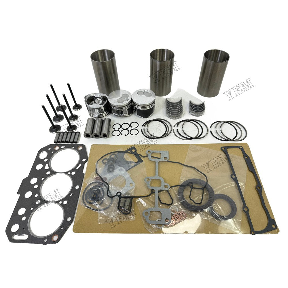 Engine Overhaul Kit Main And Rod bearings Gasket Set Valve Guide For Yanmar 3TNE74 Engine Foe Yanmar
