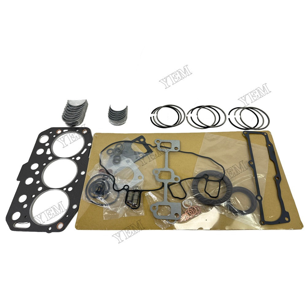 Piston ring set Gasket kit main and connecting rod bearings For Yanmar 3TNE74 Engine Foe Yanmar